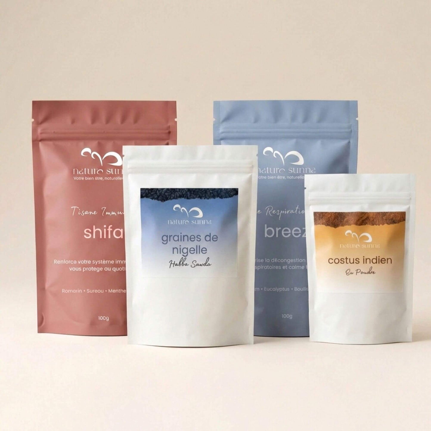 Pack Défenses Naturo Sunna composé des tisanes Shifa et Breez, pensés pour accompagner l’immunité et le confort respiratoire