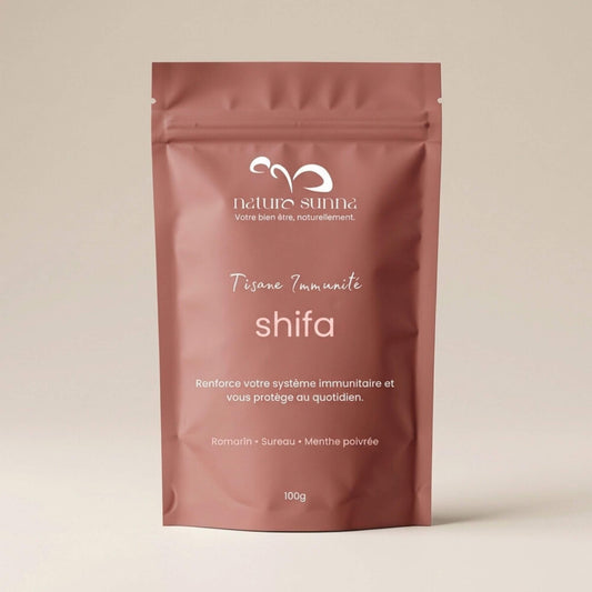Sachet de tisane immunité naturelle Shifa Naturo Sunna, infusion au romarin, tisane bien-être pour soutenir les défenses