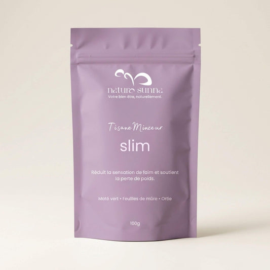 Sachet de tisane minceur naturelle Slim Naturo Sunna, infusion au maté, tisane bien-être pour accompagner un rééquilibrage